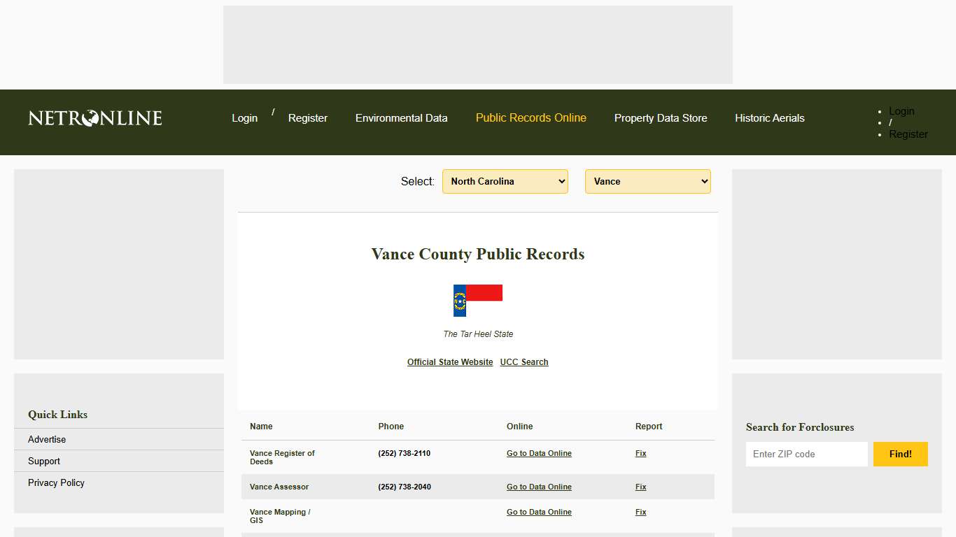 NETR Online • Vance • Vance Public Records, Search Vance Records, Vance Property Tax, North Carolina Property Search, North Carolina Assessor
